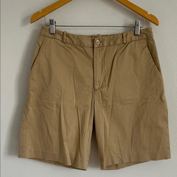 Vintage Ralph Lauren Sport Chino Shorts Khaki Bermudas Golf Preppy Classic Sz 10 - Picture 1 of 11